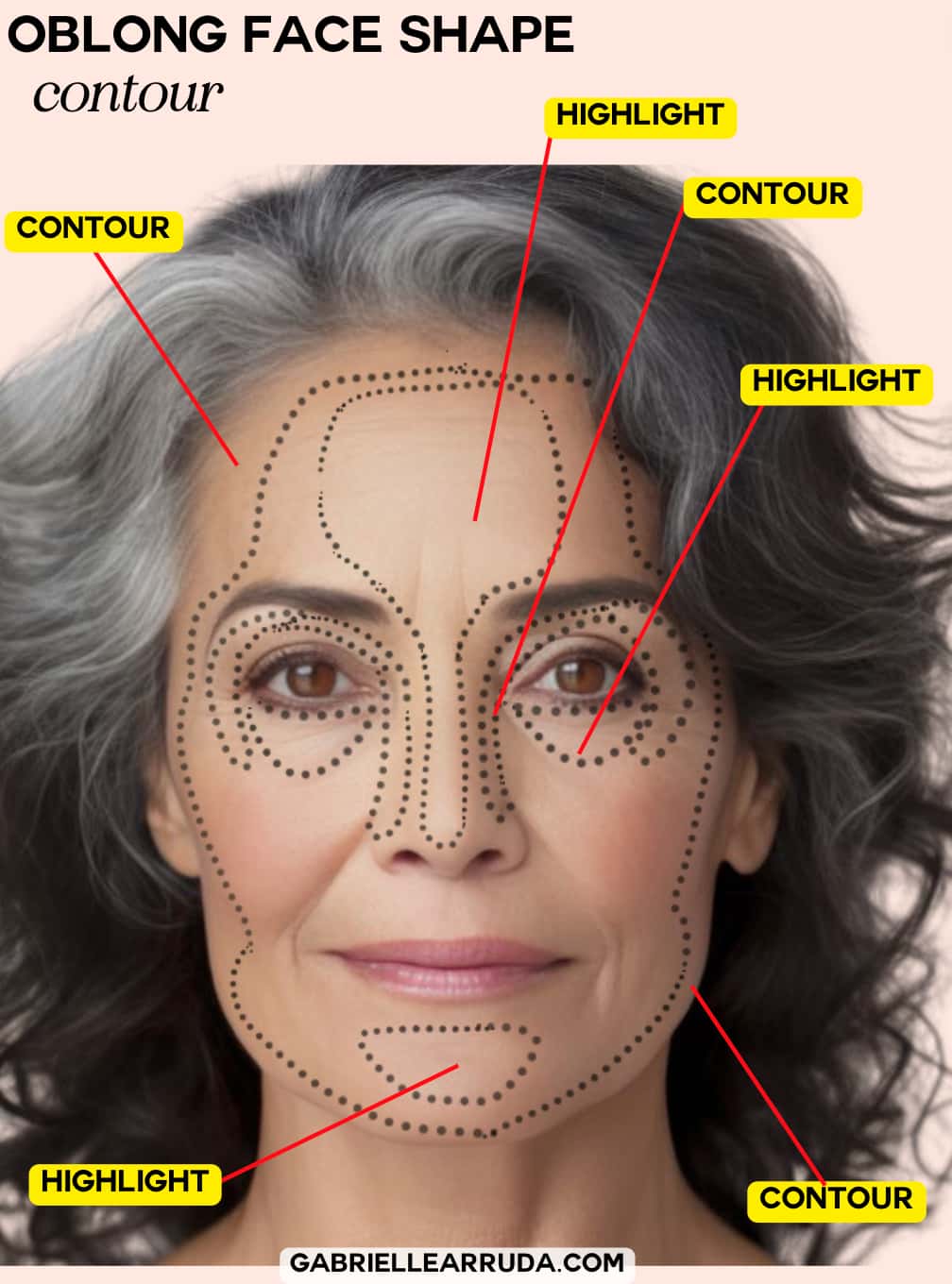 oblong face shape makeup contour
