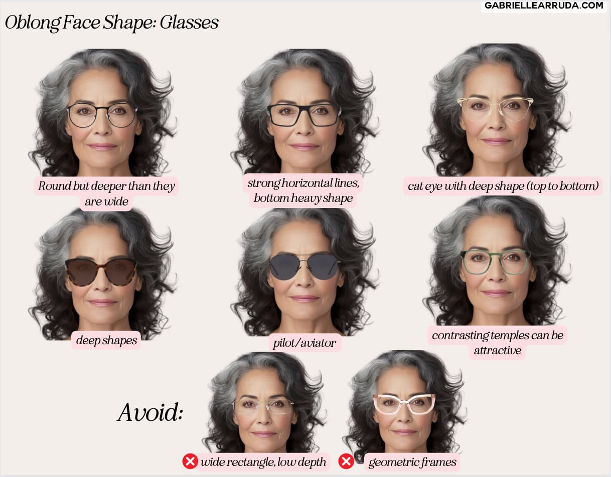 best glasses for oblong face shape