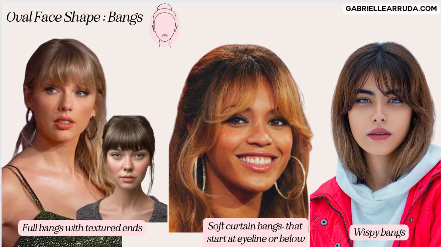 bangs for the oval face shape