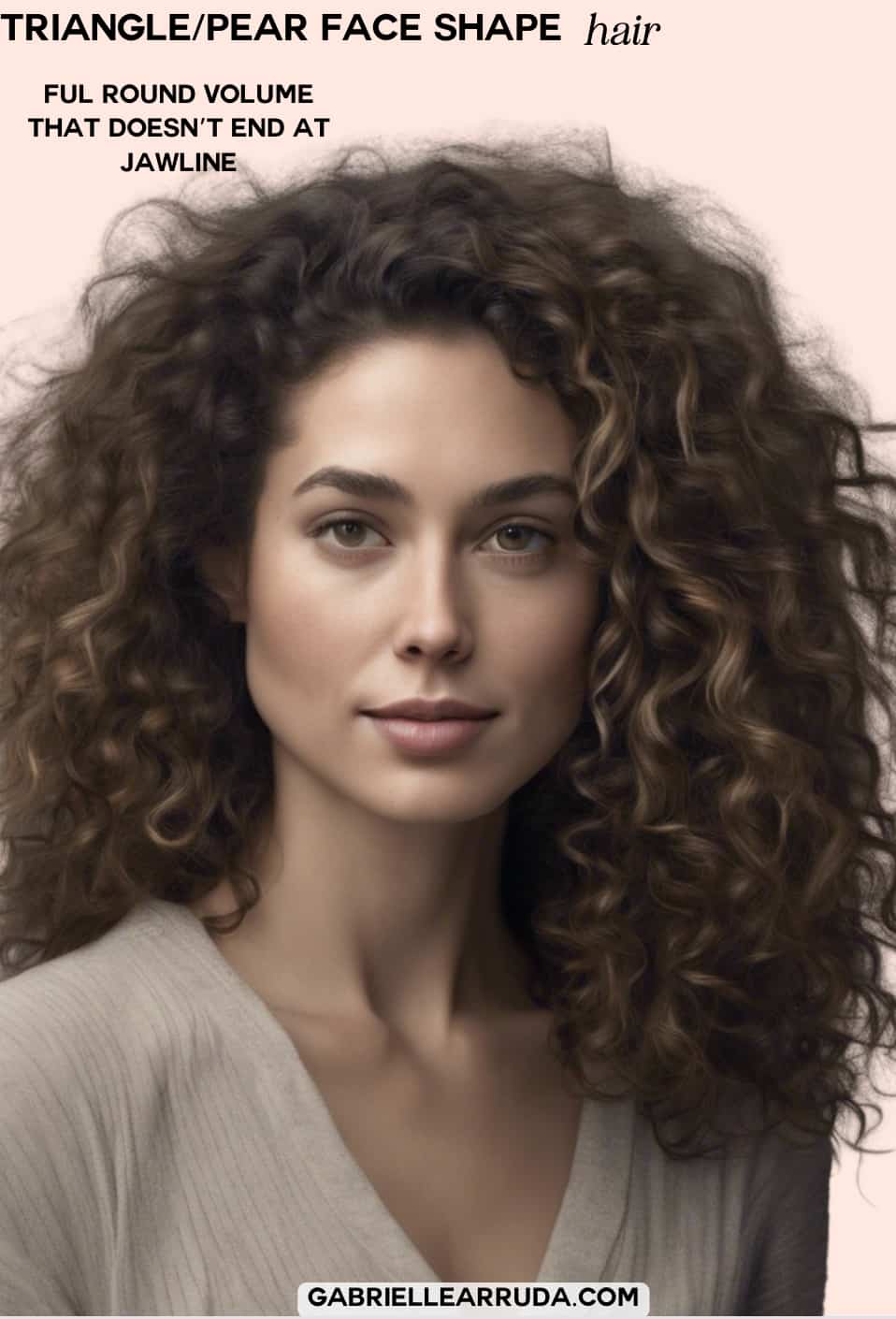 curly hair with pear face shape