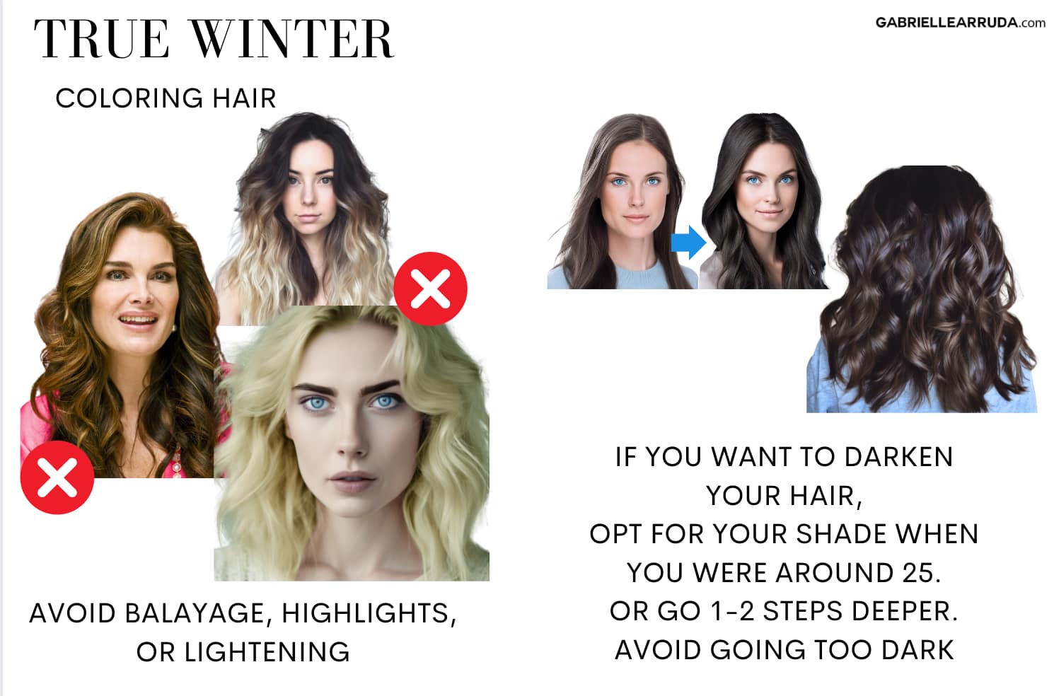 true winter hair coloring do's and don'ts