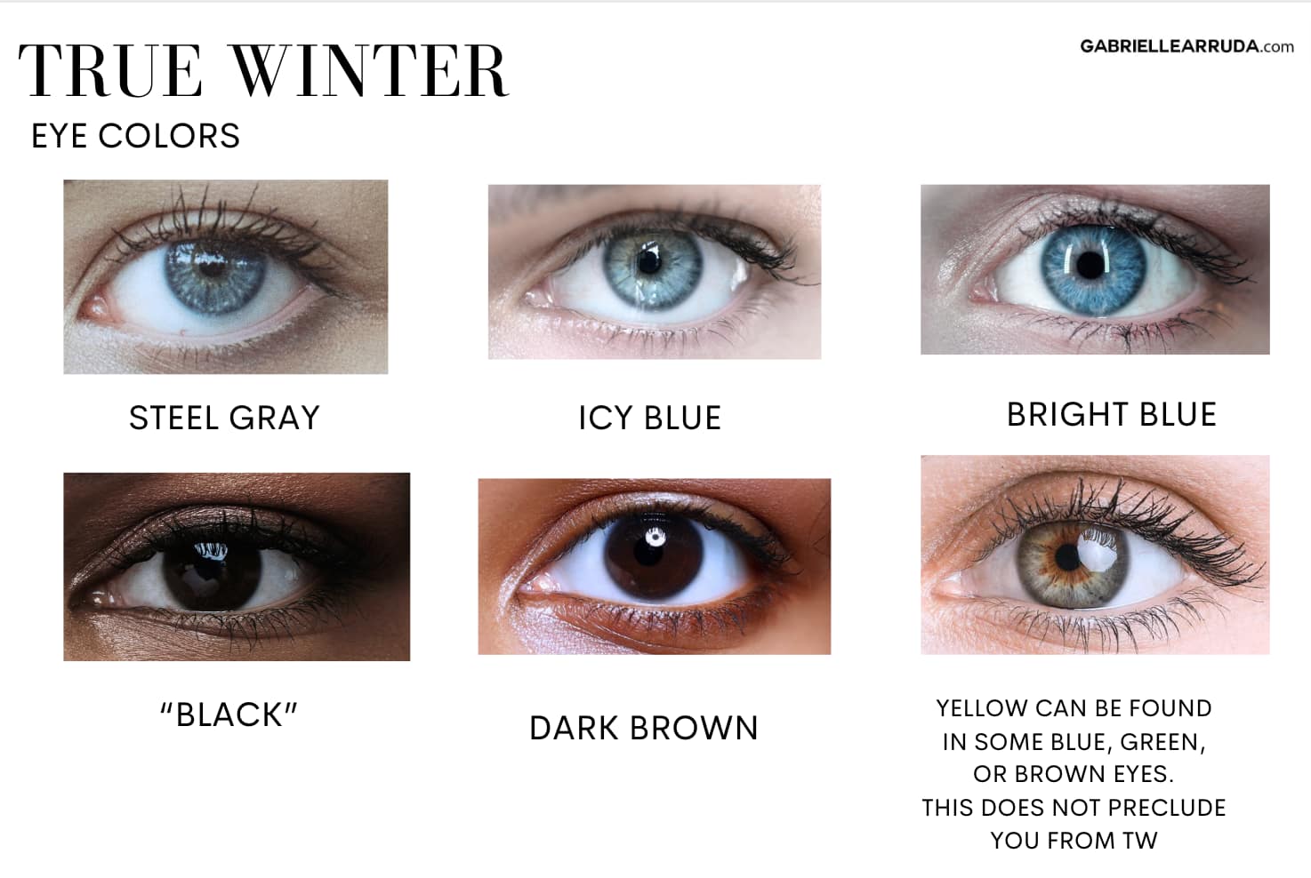 true winter common eye colors