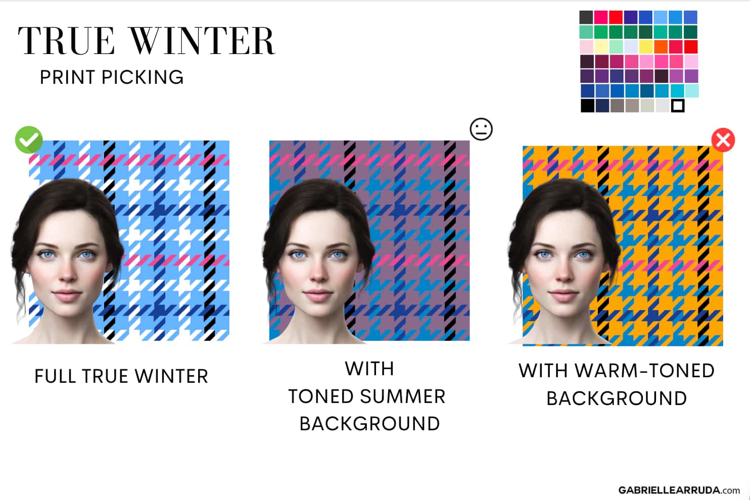 true winter print selection example