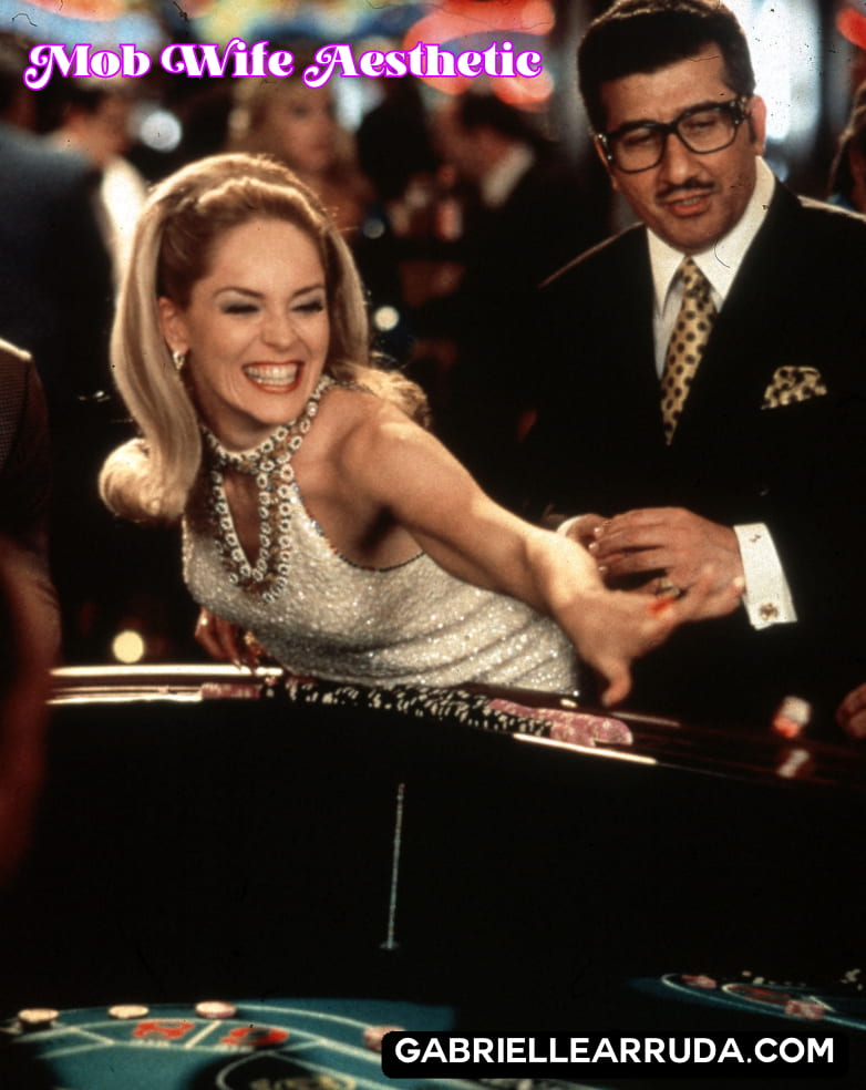 sharon stone in casino, mob wife aesthetic style 