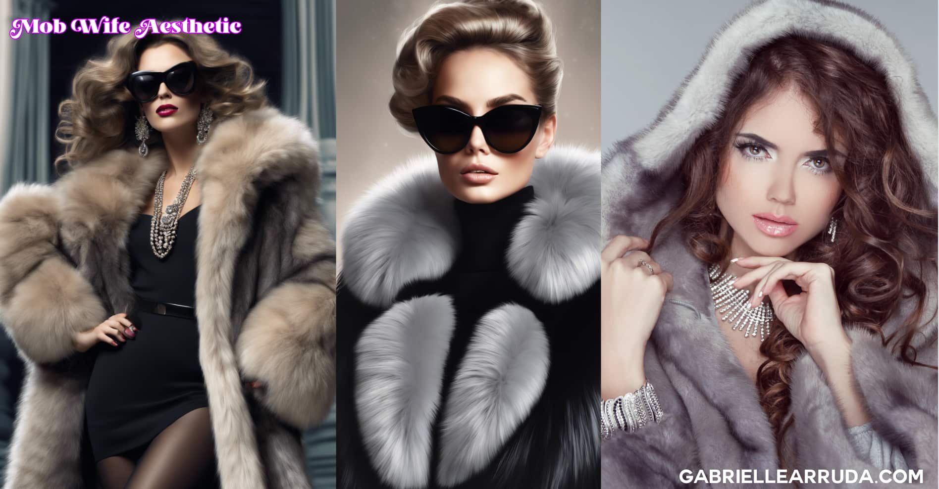 fur coat examples for mob wive aesthetic style