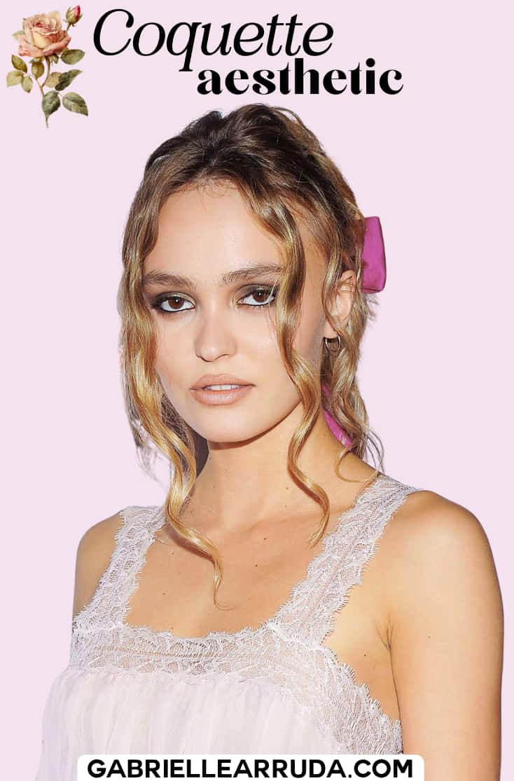 lily rose depp coquette style makeup