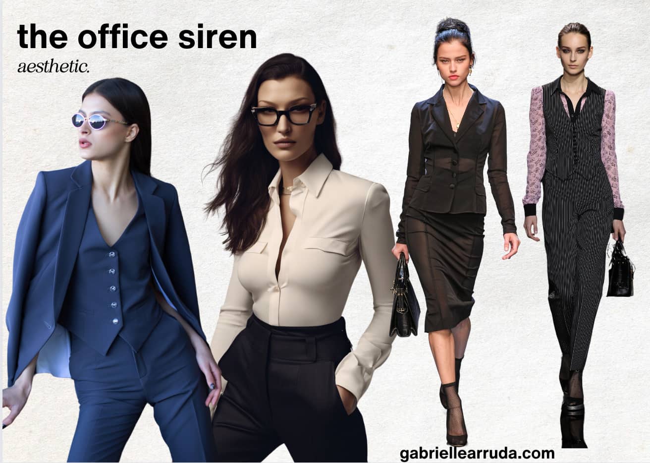 office siren silhouette examples of women in slim fitted tailored pieces