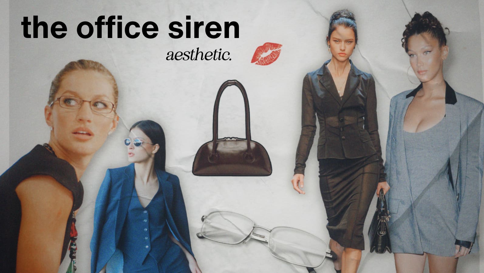 the office siren aesthetic style trend: how to get it, gisele bundcheon, bella hadid, dolce runway