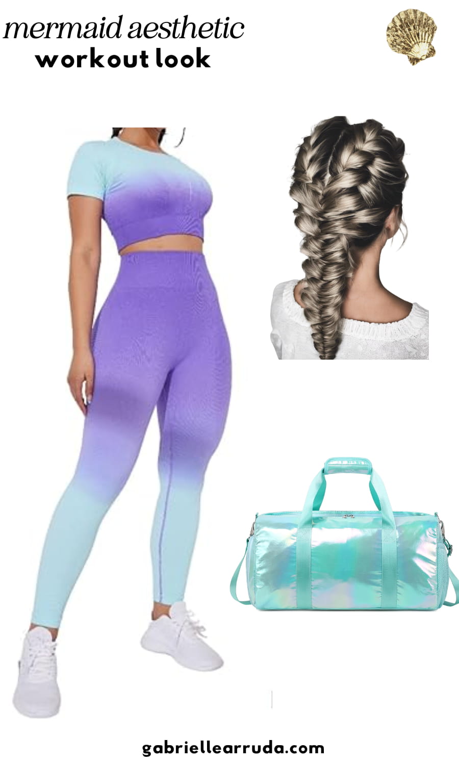workout look with mermaid aesthetic influence