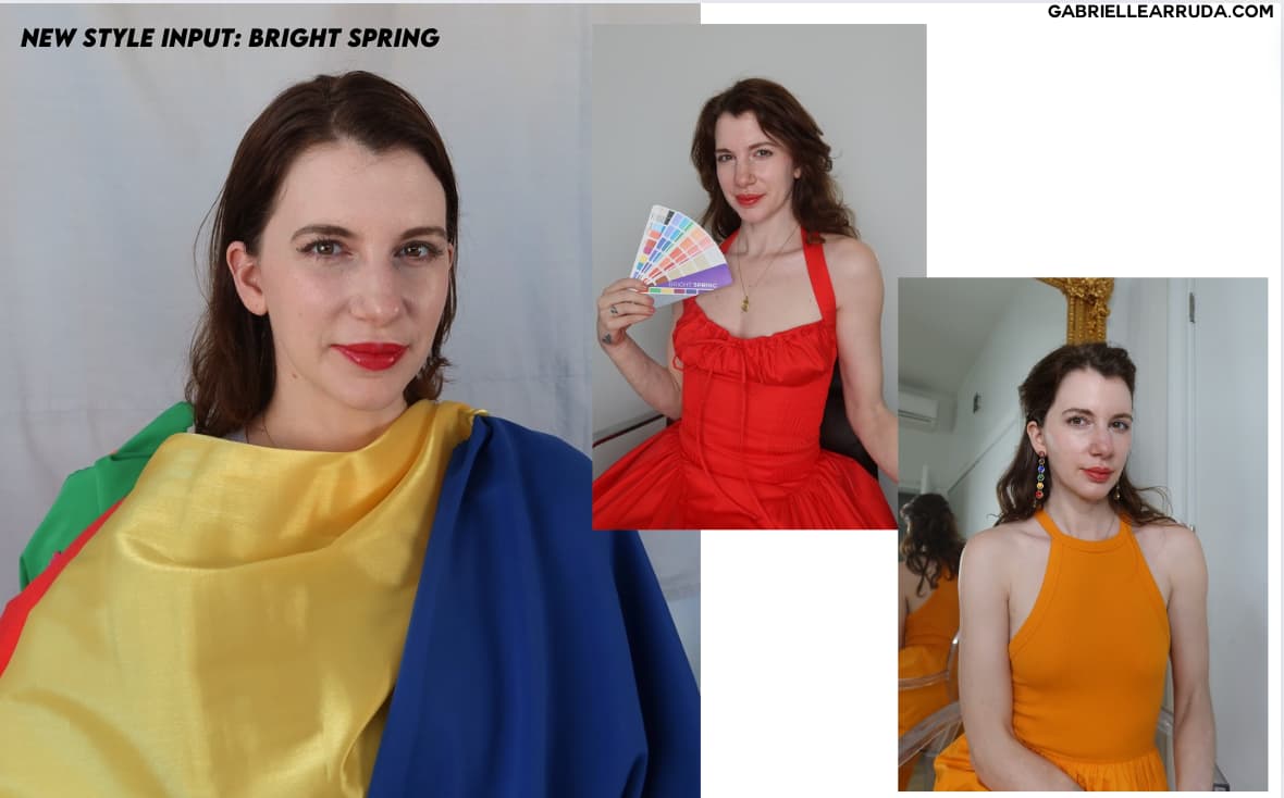 gabrielle arruda in bright spring colors