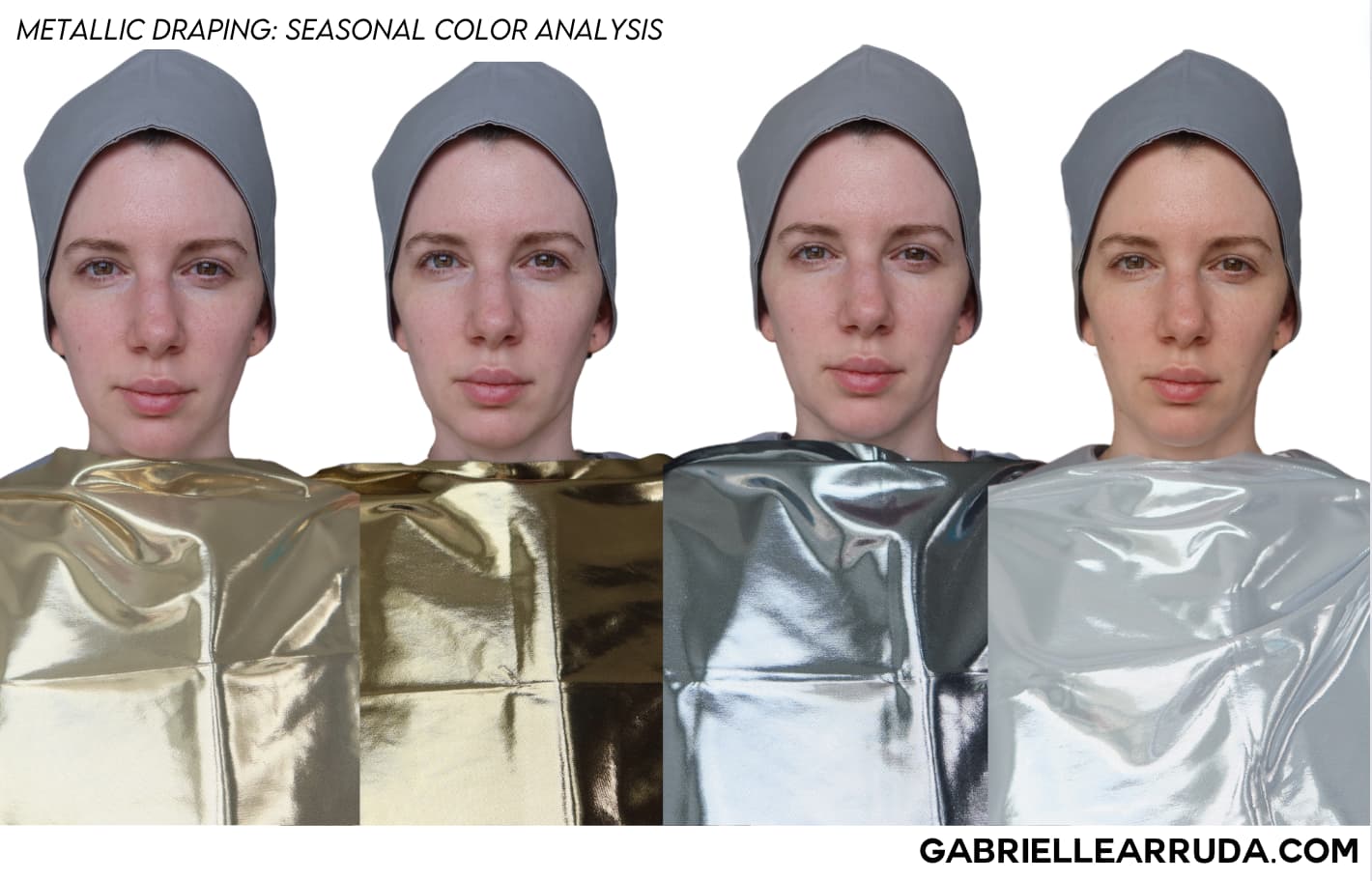 metallic draping test for seasonal color analysis