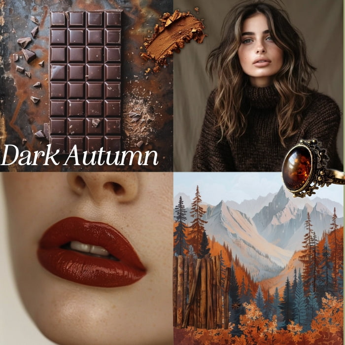 dark autumn aesthetic collage