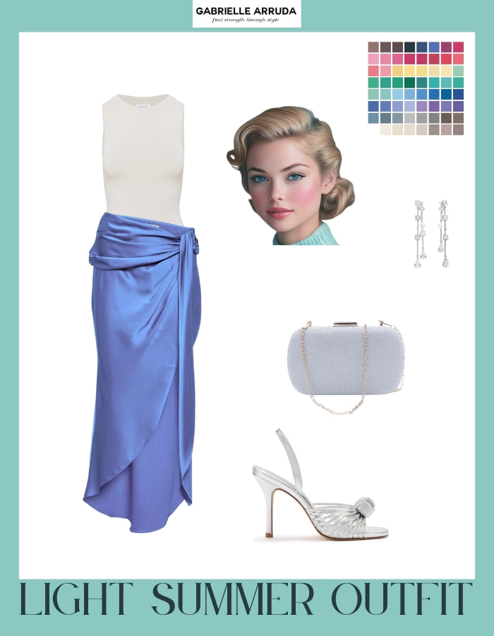light summer glamorous chic outfit 