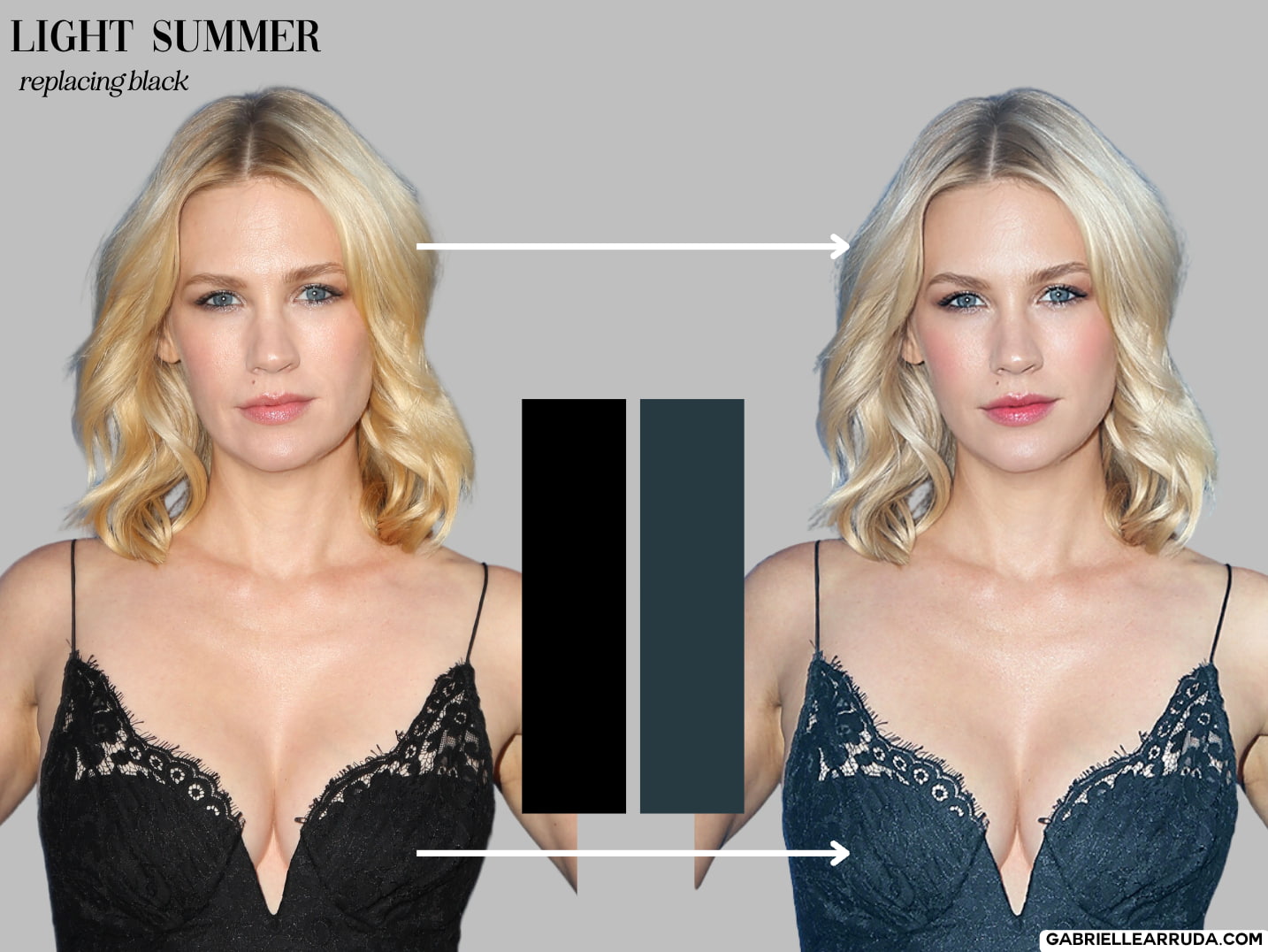 light summer in black and dark gray for comparison