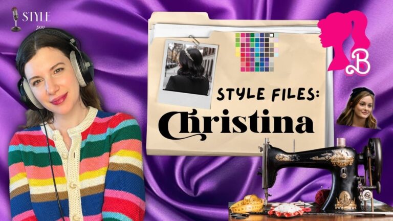 style files: christina thumbnail with sewing machine, barbie logo and leighton meister with gabrielle arruda