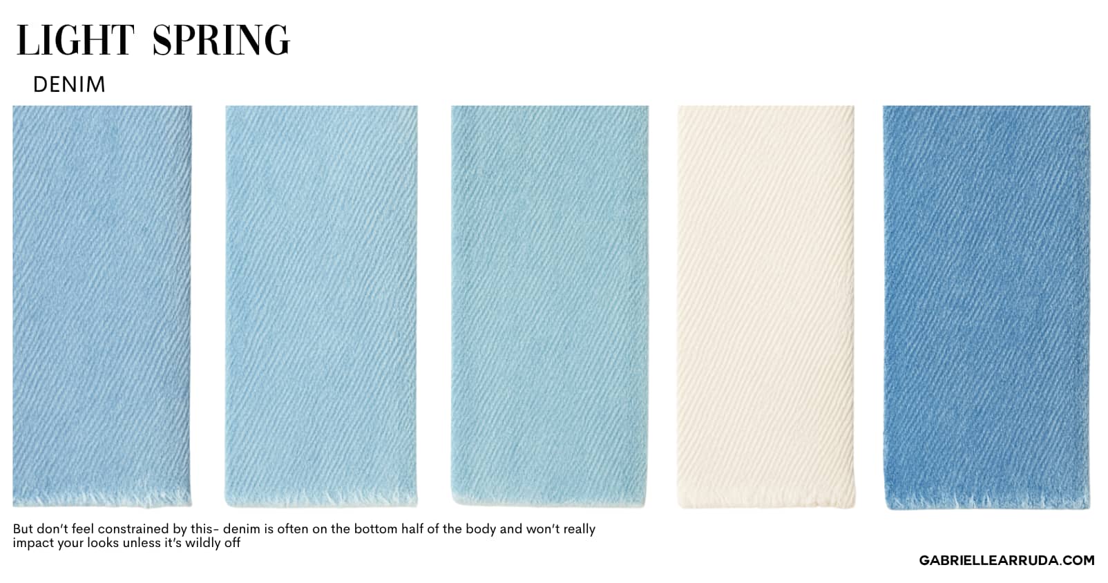 light spring denim swatches