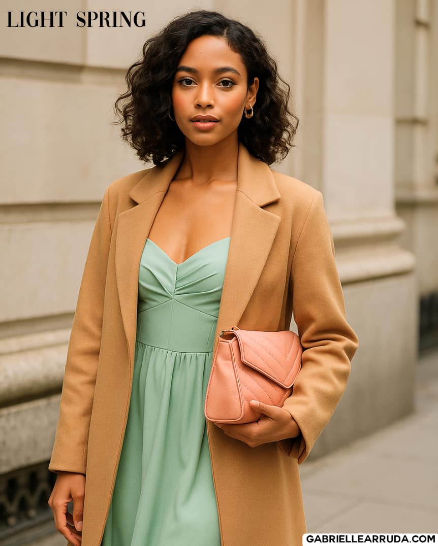 light spring neutral with pop color