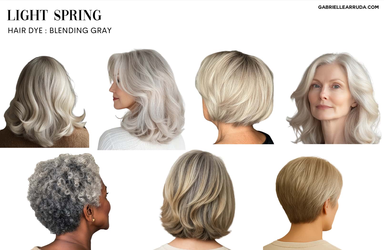 light spring gray blending hair tips