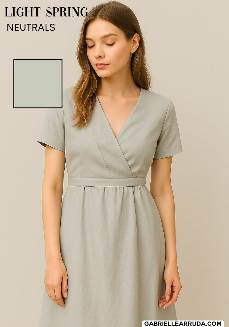 light spring pebble gray dress