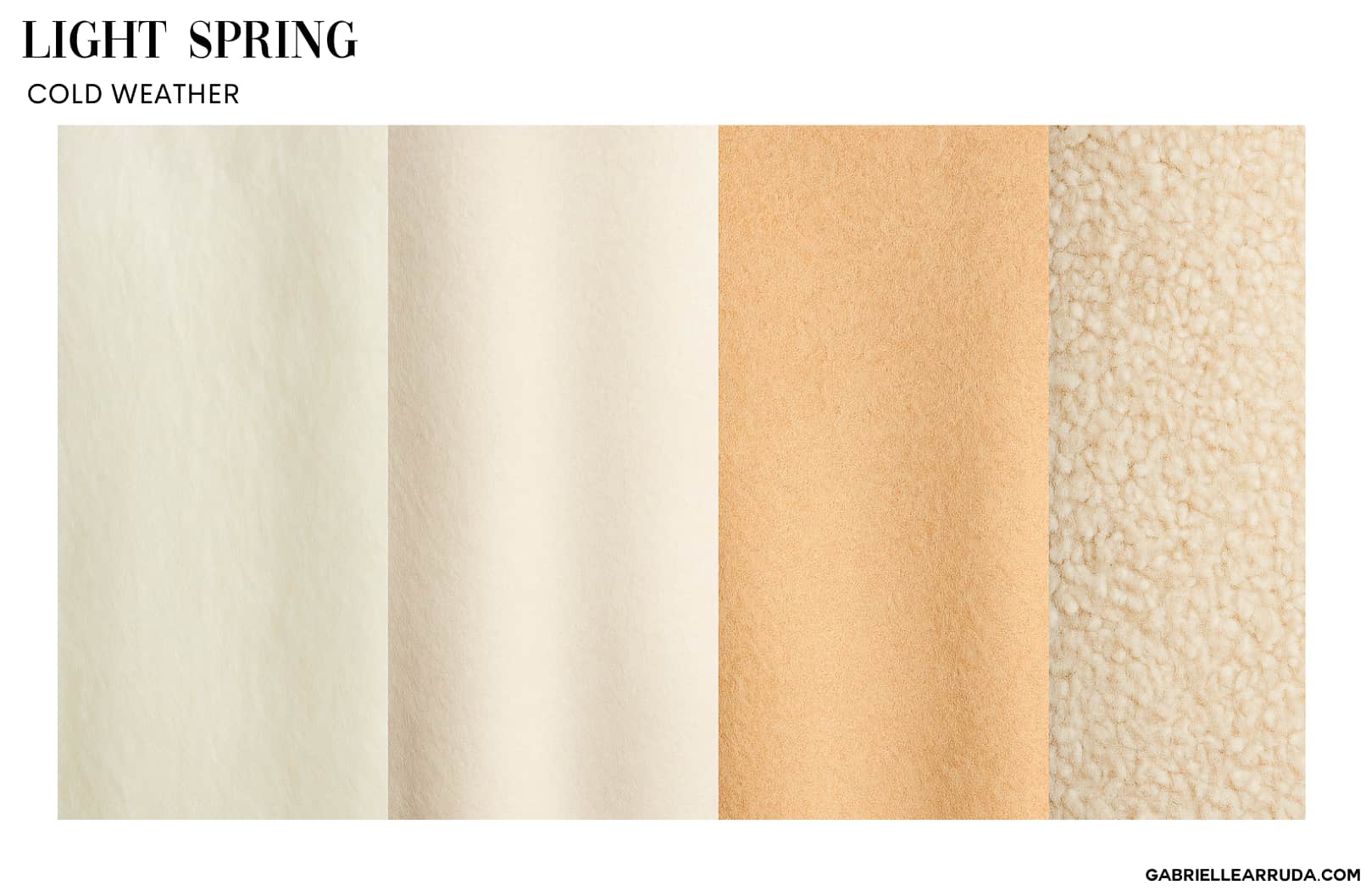 light spring cold weather fabrics/textures swatches